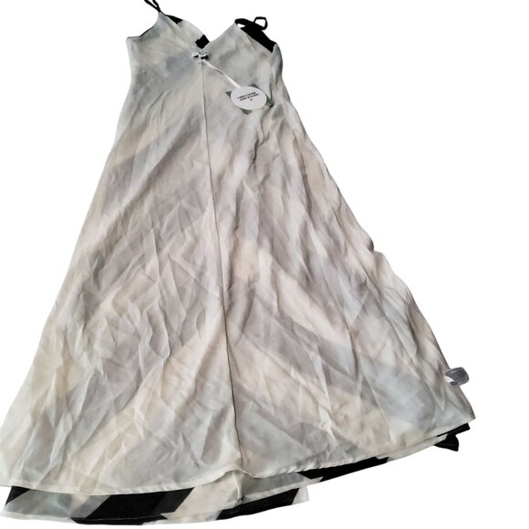 Chevron Striped Black White Dress Size 4 By Common Thread In Recycled Polyester - Picture 11 of 13